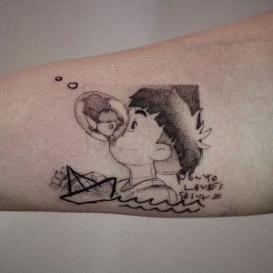 ponyo-loves-sosuke-ghibli-doodle-tattoo